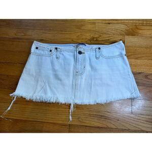 Abercrombie and fitch vintage Y2K low rise light micro mini denim skirt size 4